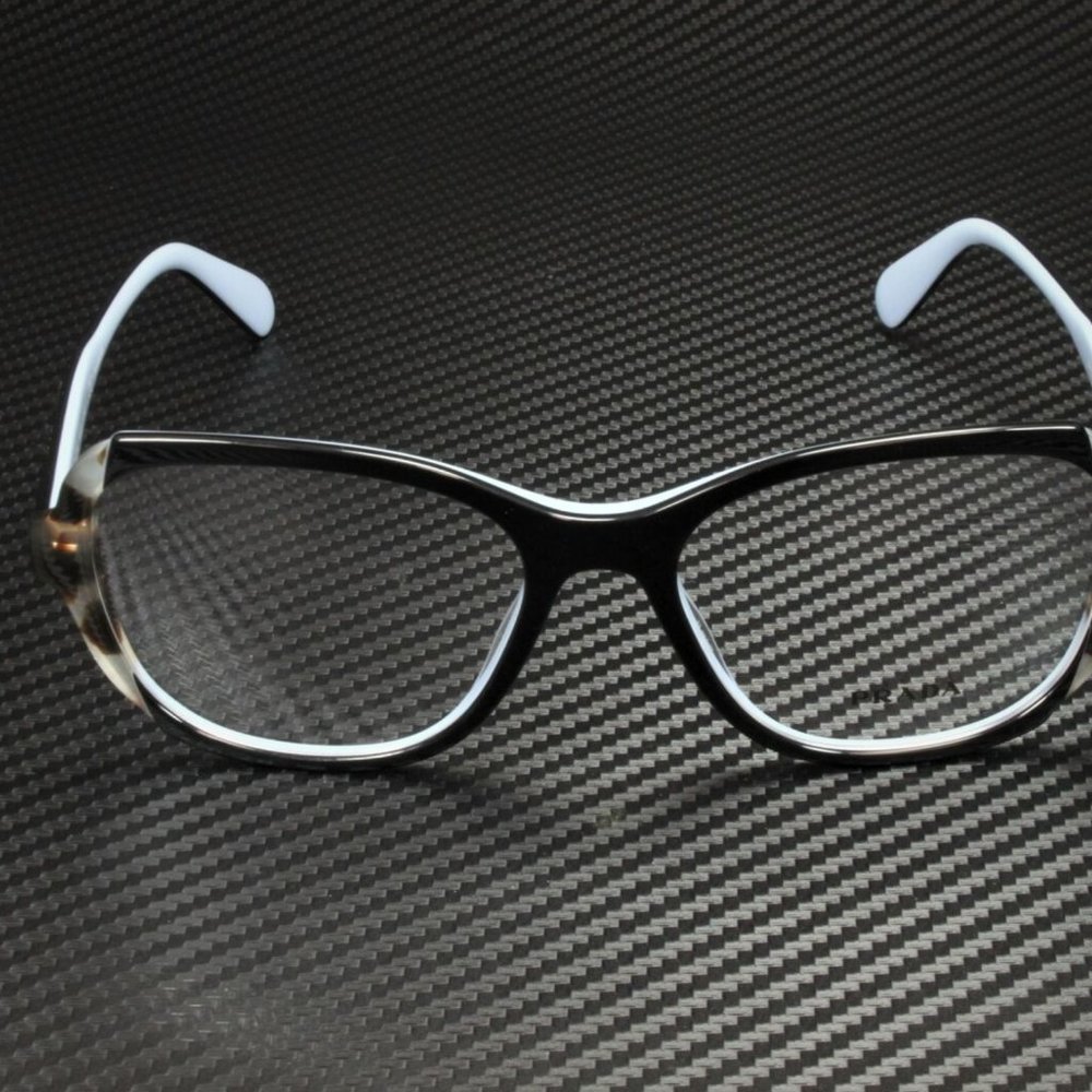 Prada Women's Black and Spotted Brown Eyeglasses! - Picture 2 of 4